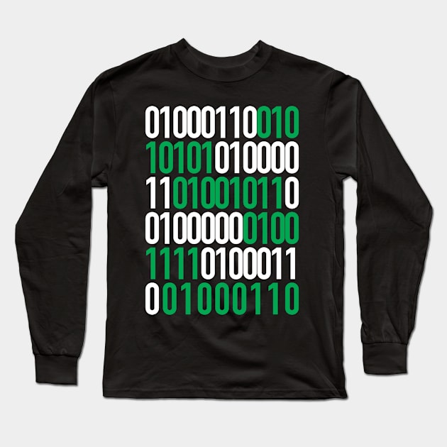 Fuck Off Binary Code Funny Gift Sarcasm Long Sleeve T-Shirt by smartrocket